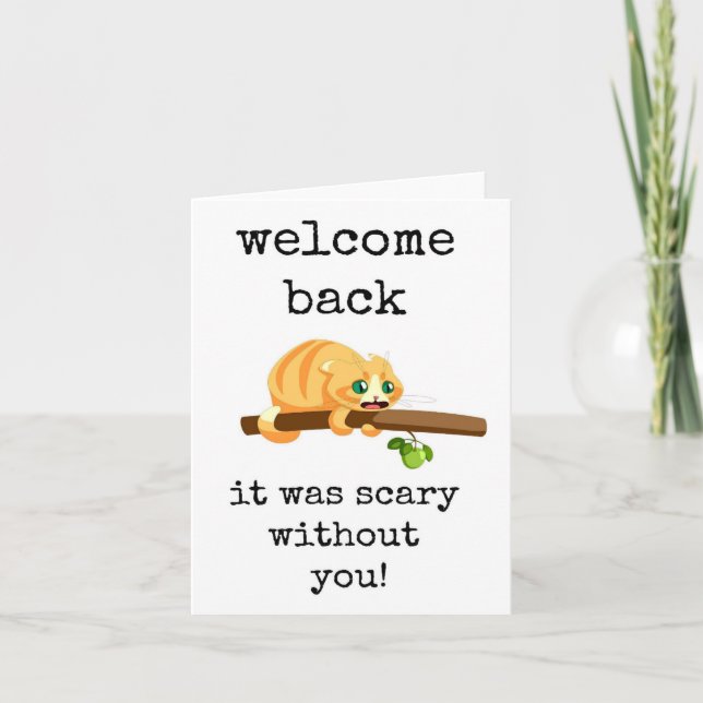 Tarjeta De Agradecimiento Bienvenida De Nuevo, Fue Temiente Sin Ti (Anverso)