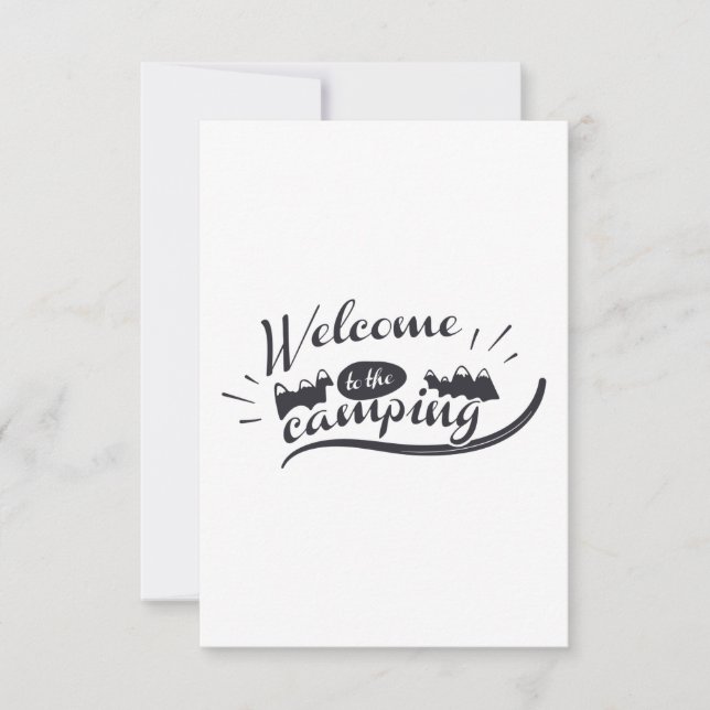 Tarjeta De Agradecimiento Bienvenida del campamento (Anverso)