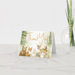 Tarjeta De Agradecimiento Bienvenidos a Baby Shower Baby Animals