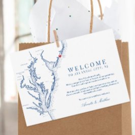 Tarjeta De Agradecimiento Bienvenidos Bodas de Atlantic City New Jersey
