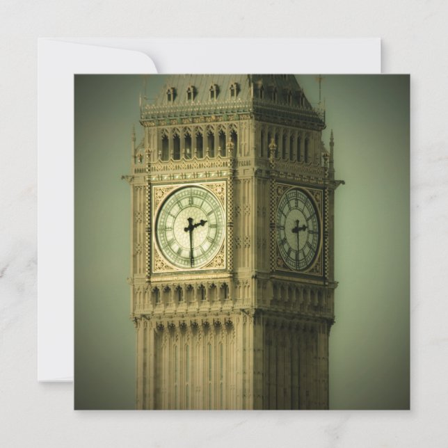 Tarjeta De Agradecimiento Big Ben, Palacio de Westminster, Londres (Anverso)