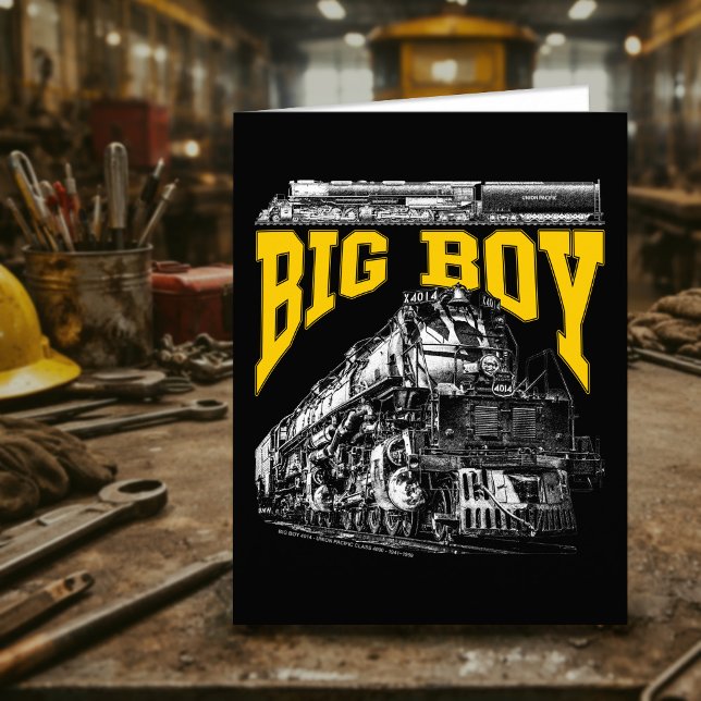 Tarjeta De Agradecimiento Big Boy 4014 Union Pacific Class 4000. Steam Loco. (Big Boy 4014 Union Pacific Class 4000. Steam Loco. Thank You Card)