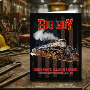 Tarjeta De Agradecimiento Big Boy Vintage Steam Train American Locomotive