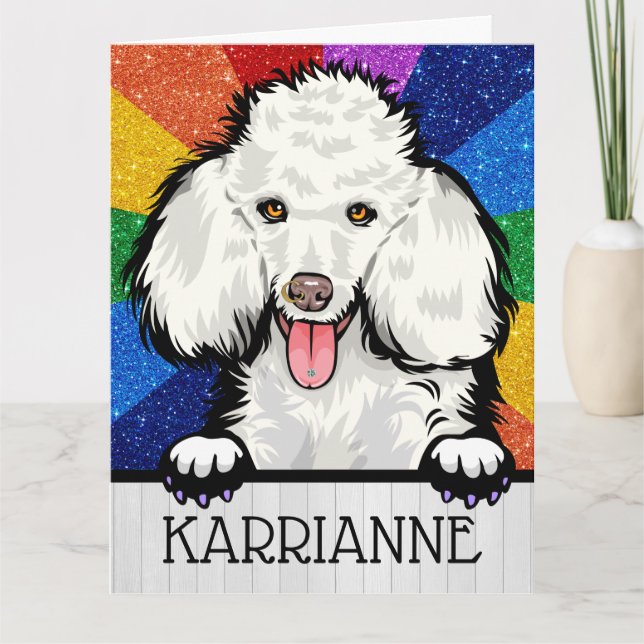 Tarjeta De Agradecimiento Big Card Poodle (Anverso)