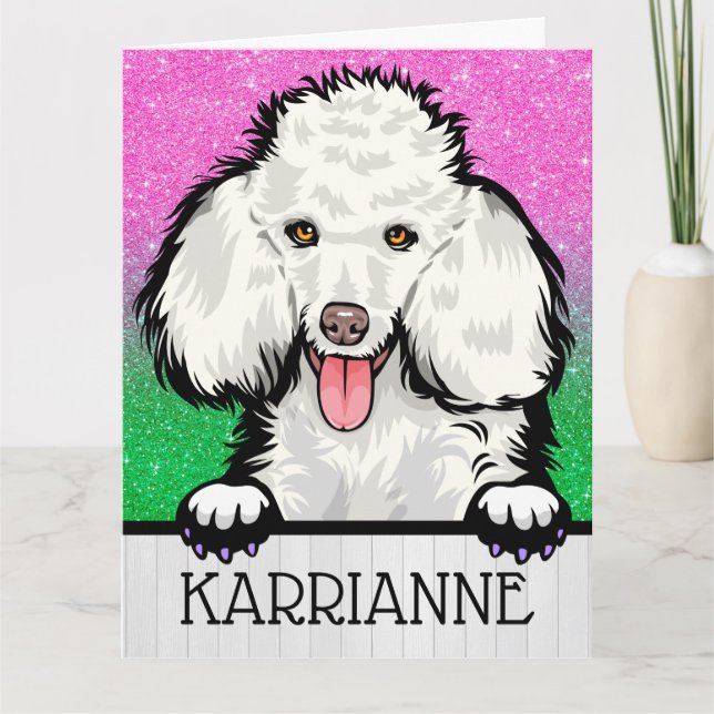 Tarjeta De Agradecimiento Big Card Poodle (Anverso)