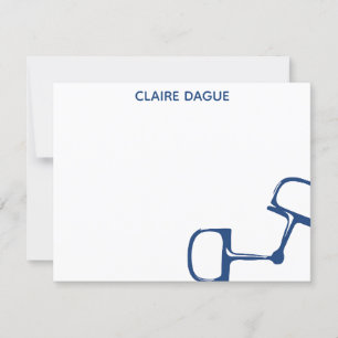 Tarjeta De Agradecimiento Big Dee Snaffle Bit Horse Notecard - Armada