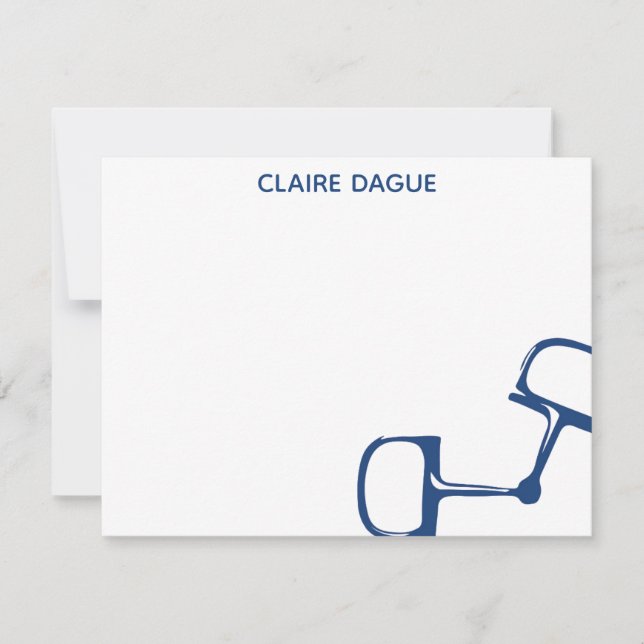 Tarjeta De Agradecimiento Big Dee Snaffle Bit Horse Notecard - Armada (Anverso)