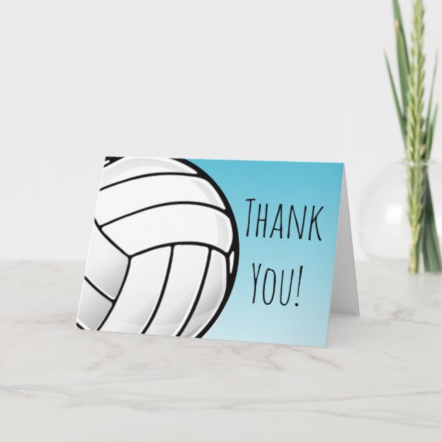 Tarjeta De Agradecimiento Big Volleyball Ball Custom Thank You (Anverso)