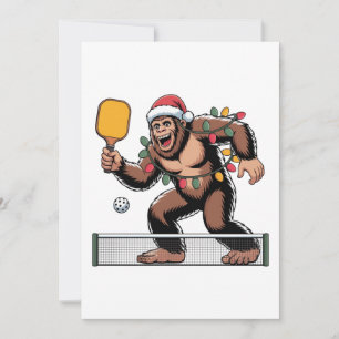 Tarjeta De Agradecimiento Bigfoot Sasquatch Pickleball Navidad 2026