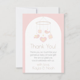 Tarjeta De Agradecimiento Bird Mobile Nesting Party