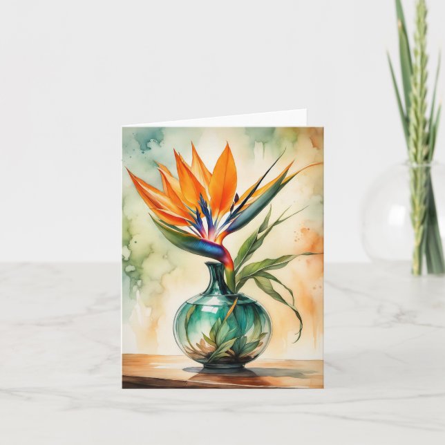 Tarjeta De Agradecimiento Bird of Paradise Beauty (Anverso)
