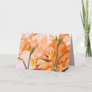 Tarjeta De Agradecimiento Birds of Paradise in Bloom