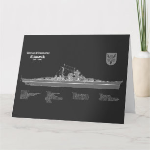 Tarjeta De Agradecimiento Bismarck - Planes de Blueprint de Battleship