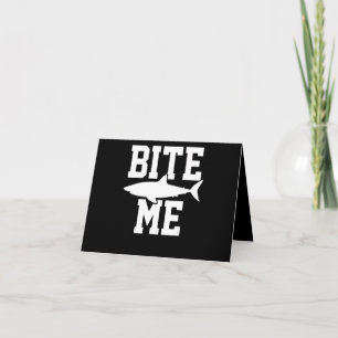 Tarjeta De Agradecimiento Bite Me - Shark Marine Biology Gift - Animal Ocean