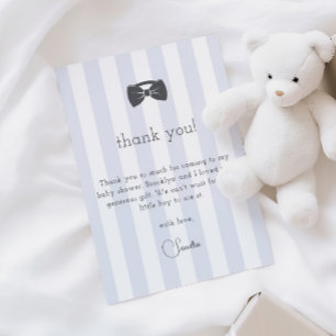 Tarjeta De Agradecimiento Bitty Bow Oh Boy Baby Shower