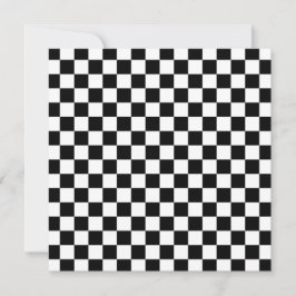 Tarjeta De Agradecimiento Black and white checkerboard pattern 