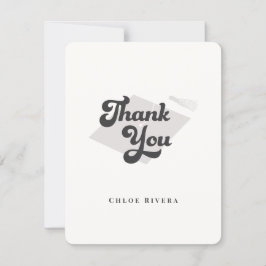 Tarjeta De Agradecimiento Black and White Tassel Thank You Card
