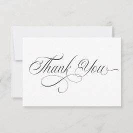 Tarjeta De Agradecimiento Black and white Thank You Card