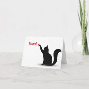 Tarjeta De Agradecimiento black cat thank you