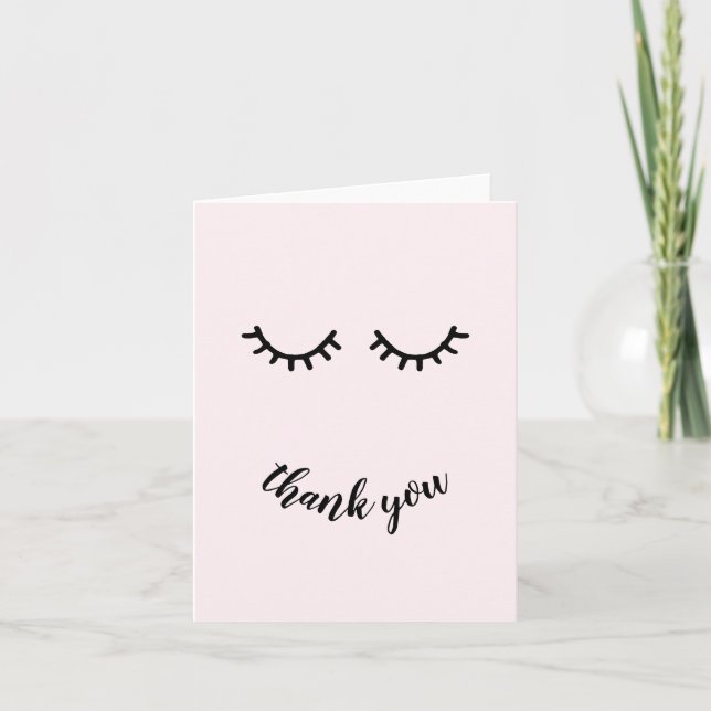 Tarjeta De Agradecimiento Black Eyelashes (Anverso)
