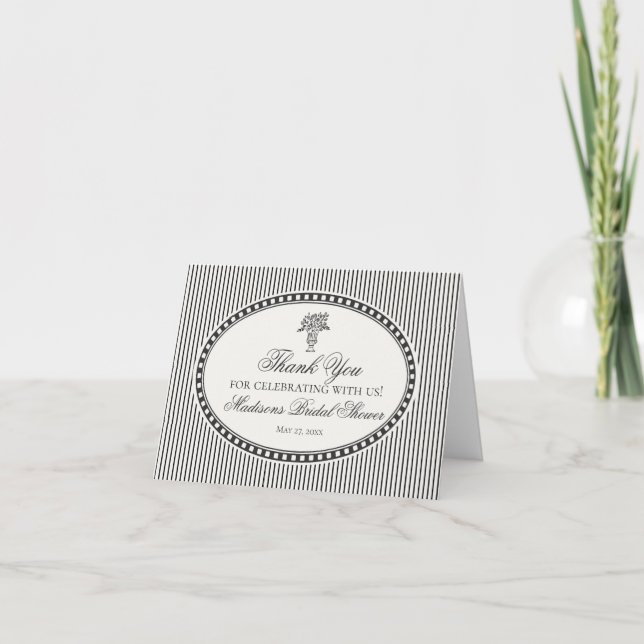 Tarjeta De Agradecimiento Black Harlequin Checkered Thank You Card (Anverso)