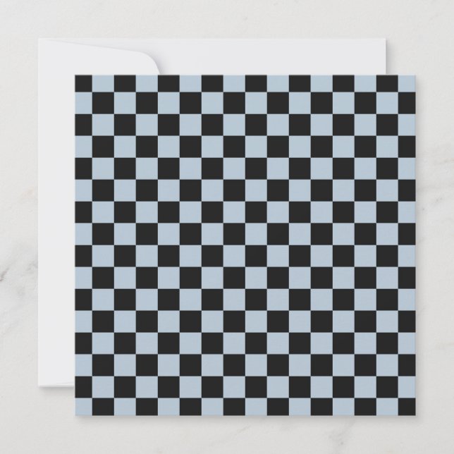 Tarjeta De Agradecimiento Black ice checkered pattern (Anverso)