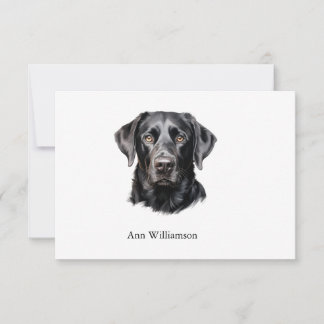 Tarjeta De Agradecimiento Black Labrador Retriever Thank You Card
