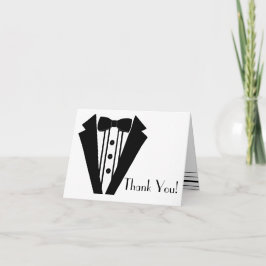 Tarjeta De Agradecimiento Black Tuxedo Gracias