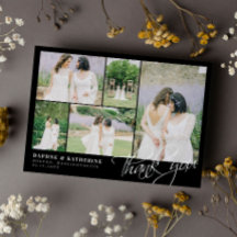 Black Wedding Photo Collage Script Thank You