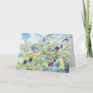 Tarjeta De Agradecimiento Blackberries Blank Notecard