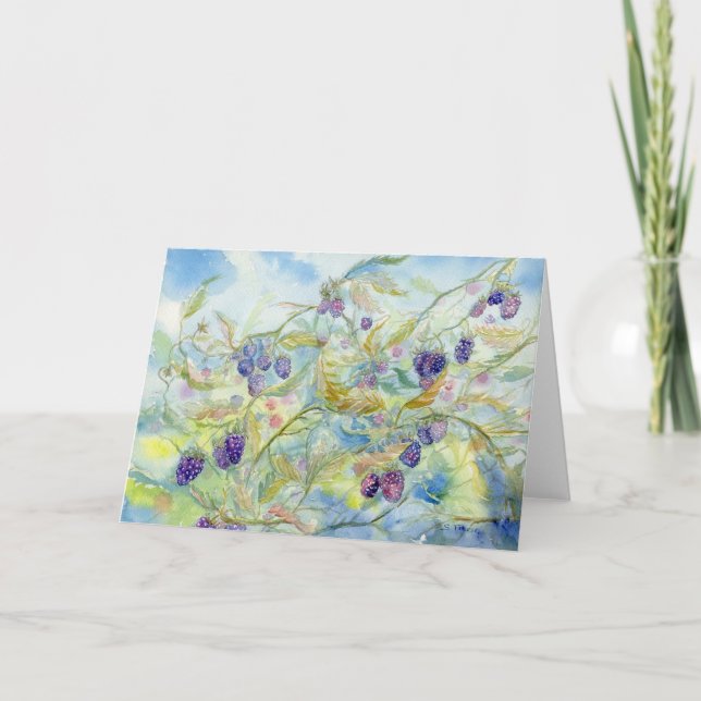 Tarjeta De Agradecimiento Blackberries Blank Notecard (Anverso)