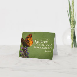 Tarjeta De Agradecimiento Blaise Pascal Cita Inspiradora "Amables palabras"