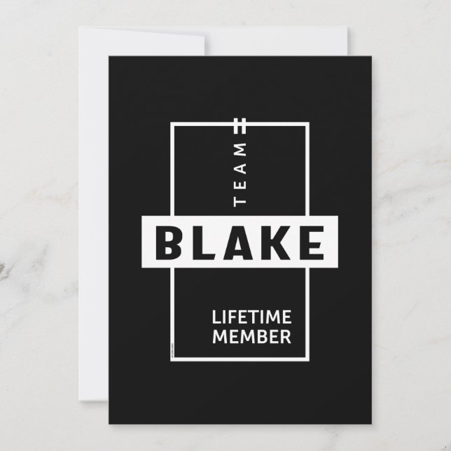 Tarjeta De Agradecimiento Blake Nombre personalizado Regalo de cumpleaños (Anverso)