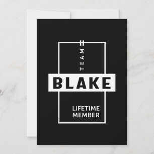 Tarjeta De Agradecimiento Blake Nombre personalizado Regalo de cumpleaños