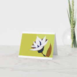 TARJETA DE AGRADECIMIENTO BLANCO, AZUL, ORO LOTUS