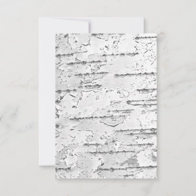 Tarjeta De Agradecimiento Blanco, como en Birch Bark (Anverso)