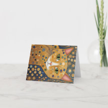 Blanco del gato estilo Klimt