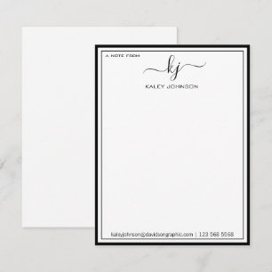 Tarjeta De Agradecimiento Blanco Negro minimalista Del Escritorio De La Tarj