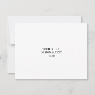Tarjeta De Agradecimiento Blanco Personalizado – Su logotipo y texto aquí