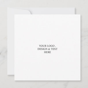 Tarjeta De Agradecimiento Blanco Personalizado – Su logotipo y texto aquí