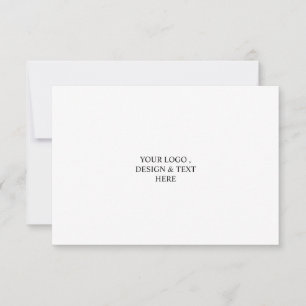Tarjeta De Agradecimiento Blanco Personalizado – Su logotipo y texto aquí