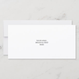 Tarjeta De Agradecimiento Blanco Personalizado – Su logotipo y texto aquí