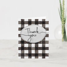 Tarjeta de agradecimiento - Blanco y negro