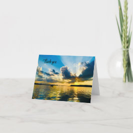 Tarjeta De Agradecimiento Blank Gracias Sunset