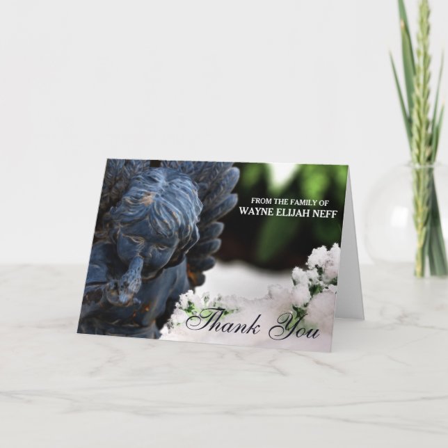 Tarjeta De Agradecimiento Blank Personalizado Simpatía Gracias Angel (Anverso)