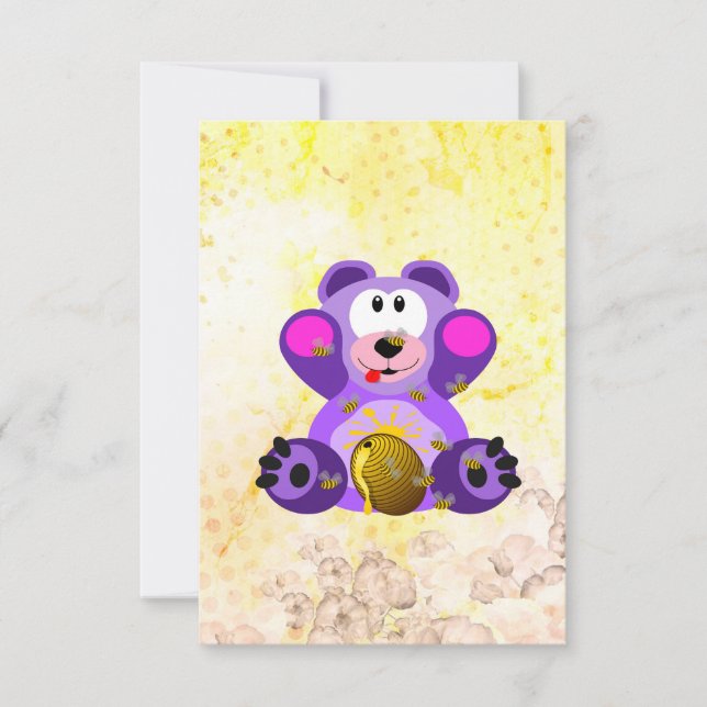 Tarjeta De Agradecimiento Blauer Honig Bär (Anverso)