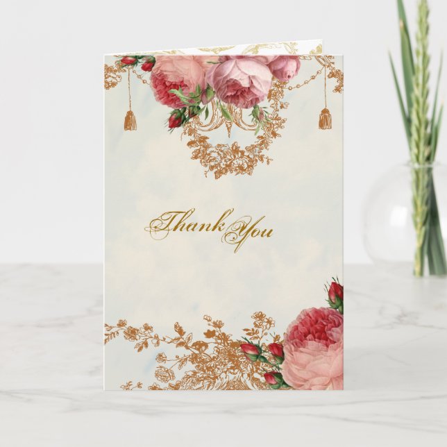 Tarjeta De Agradecimiento Blenheim Rose - Cielo de Verano Gracias (Anverso)