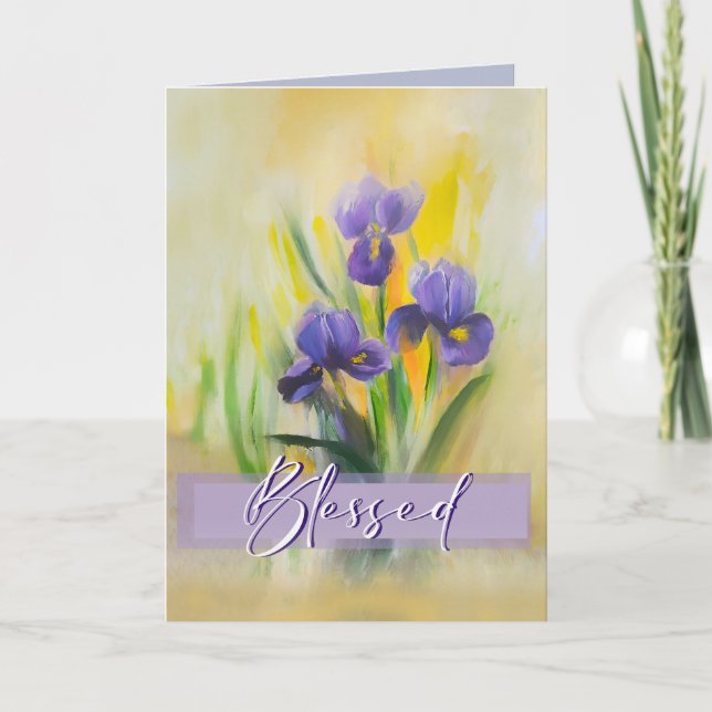 Tarjeta De Agradecimiento Blessed Iris (Anverso)