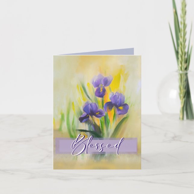 Tarjeta De Agradecimiento Blessed Iris (Anverso)