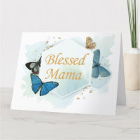 Blessed Mama: Colorida mariposa acuarela Orgullosa